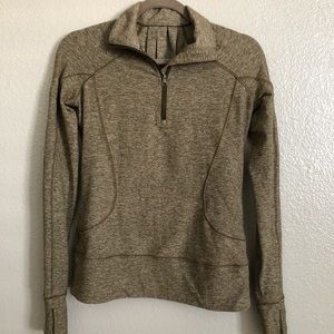 Brown ish green lululemon quarter zip jacket